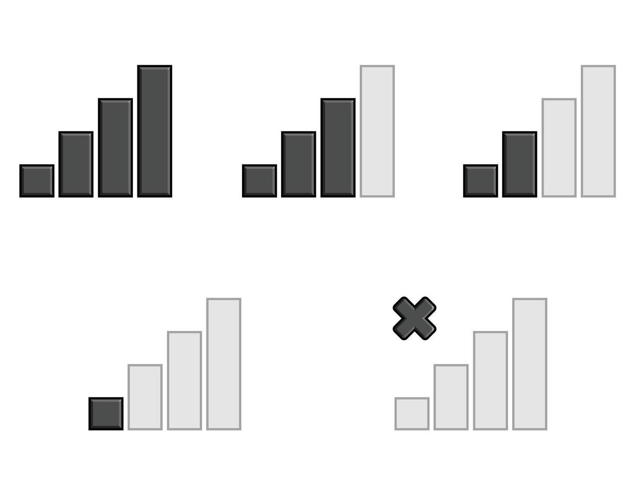 Signal Phone Network Reception Connection Set vector
