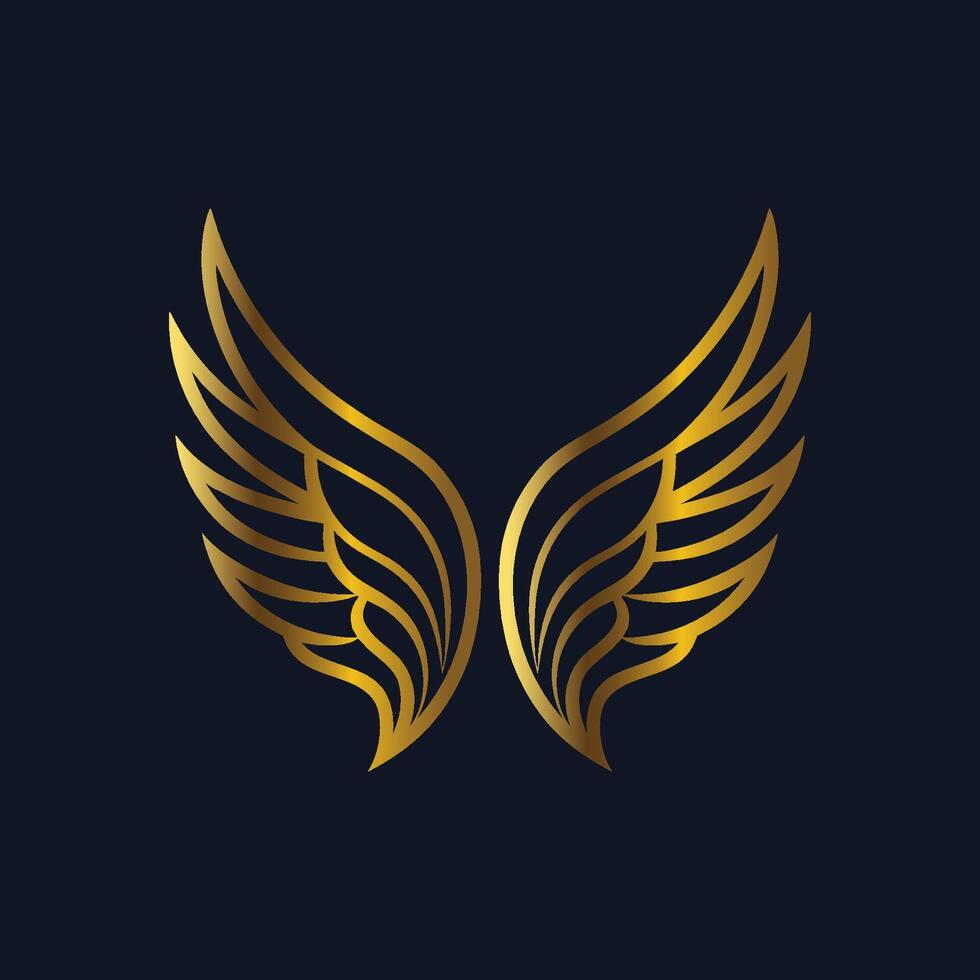 Simple set of wings icons for web design on white background vector