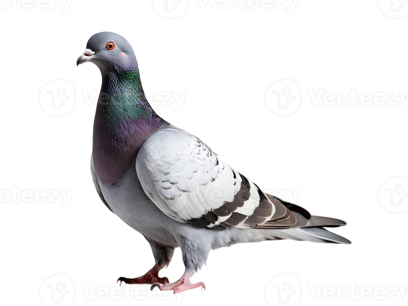 Pigeon dove with structure detail isolated on background, symbol a sense of movement and freedom png
