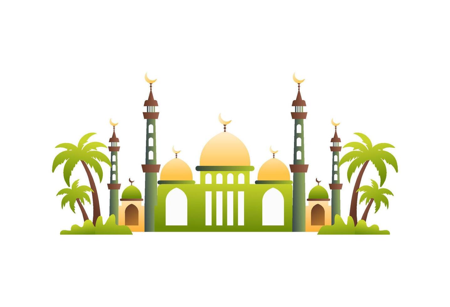 Flat Illustration of a Mosque vector