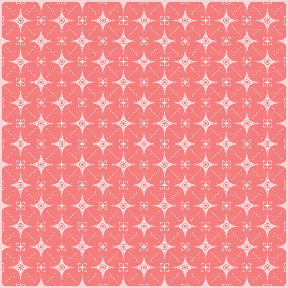 beautiful pink batik pattern with unique ornaments vector