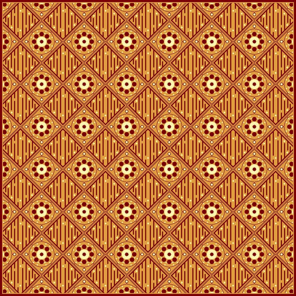 unique rhombus pattern with classic batik style ornaments vector