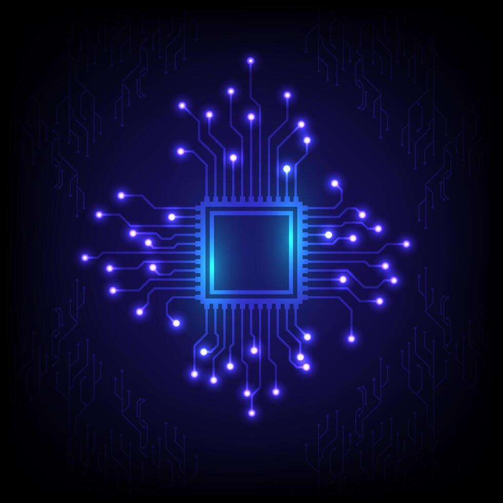 Artificial intelligence digital technology background. AI circuit board system and chip concept. Design for chip set, technology, AI, motherboard,computer, engineering,network. vector