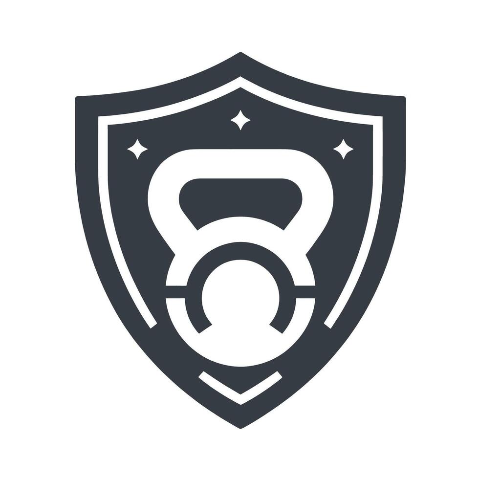 A black and white logo for a gym vector