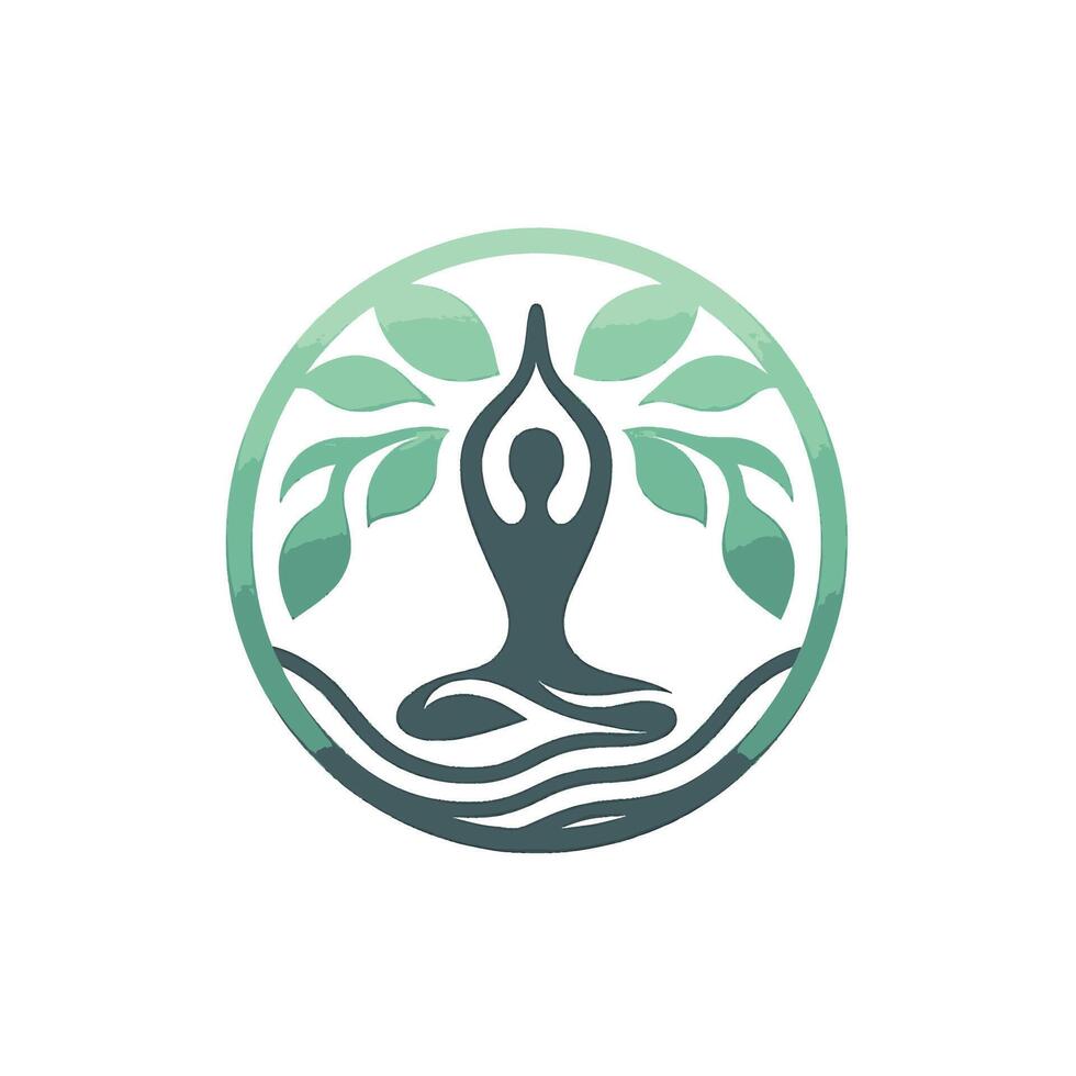 Yoga logo design vector