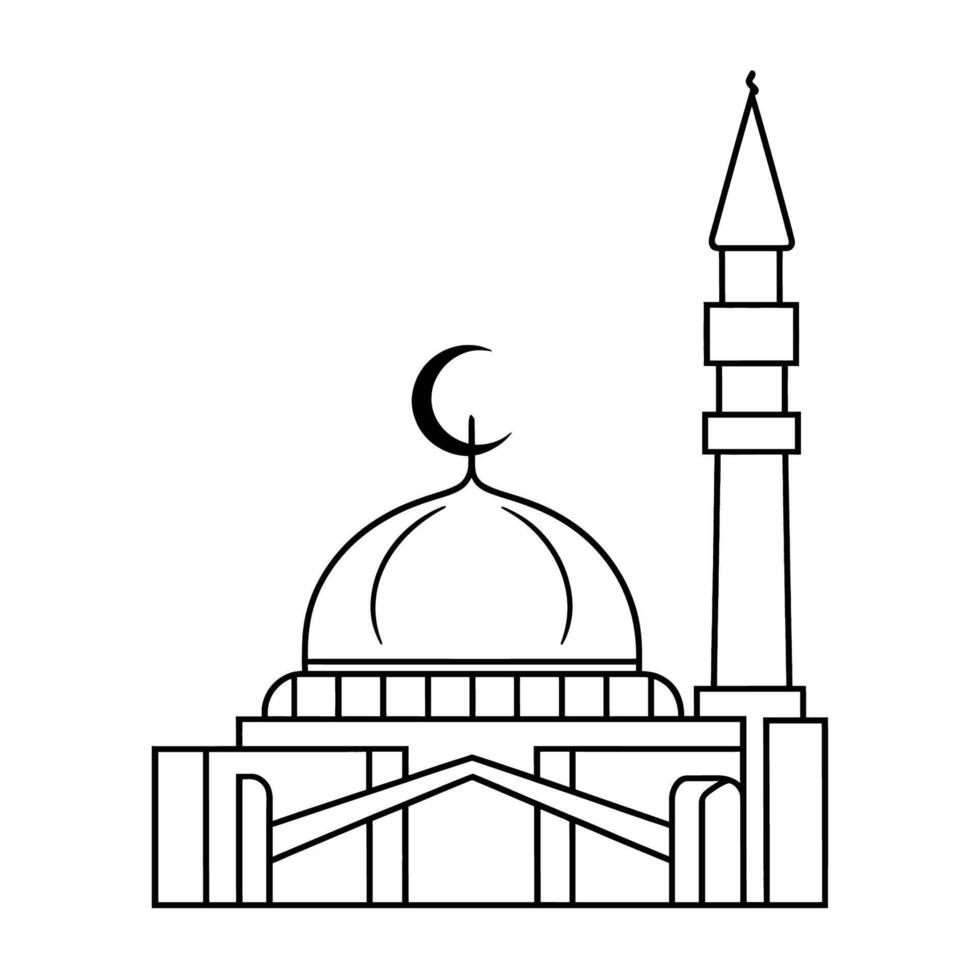 Islamic mosque illustration vector