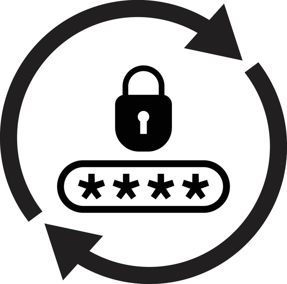 Password reset icon . Change password icon . Password update icon . illustration vector