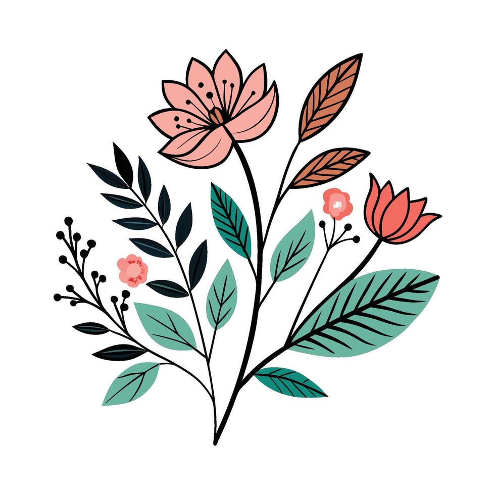 Light Botanical Design with Emphasis on Space vector