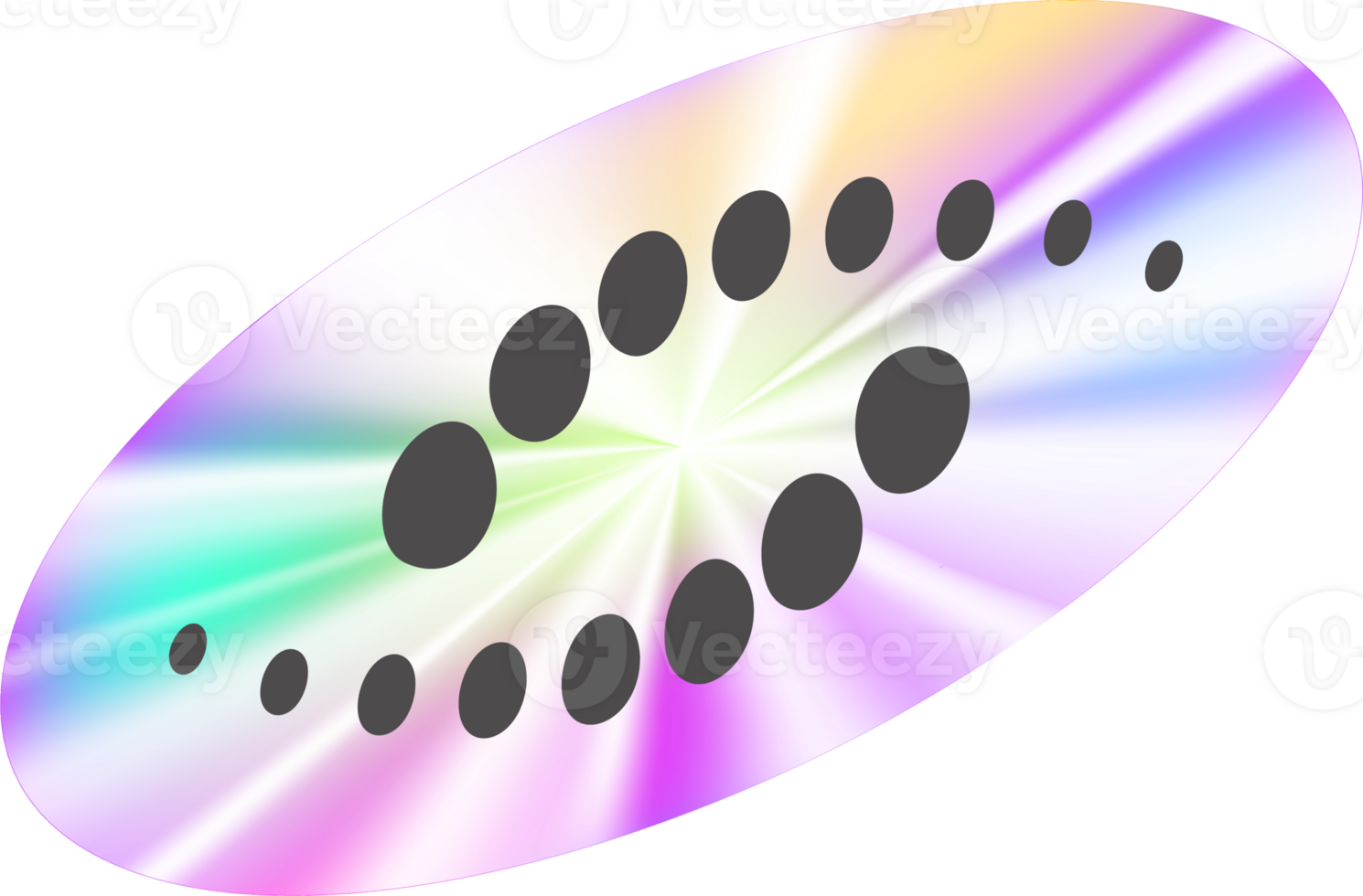 Y2k holographic sticker png