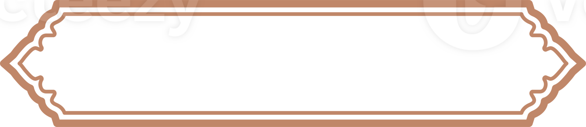 Islamic window frame. Indian and Arabic design with ornament for banner background. Turkish ribbon template. Muslim oriental sale sticker and header for text. png