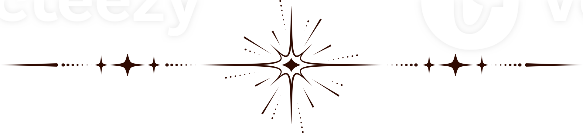 Magic border with celestial stars. Astrology fantasy decorative ornament. Divider with mystic spiritual symbols. Astral minimal design with elegant elements. png
