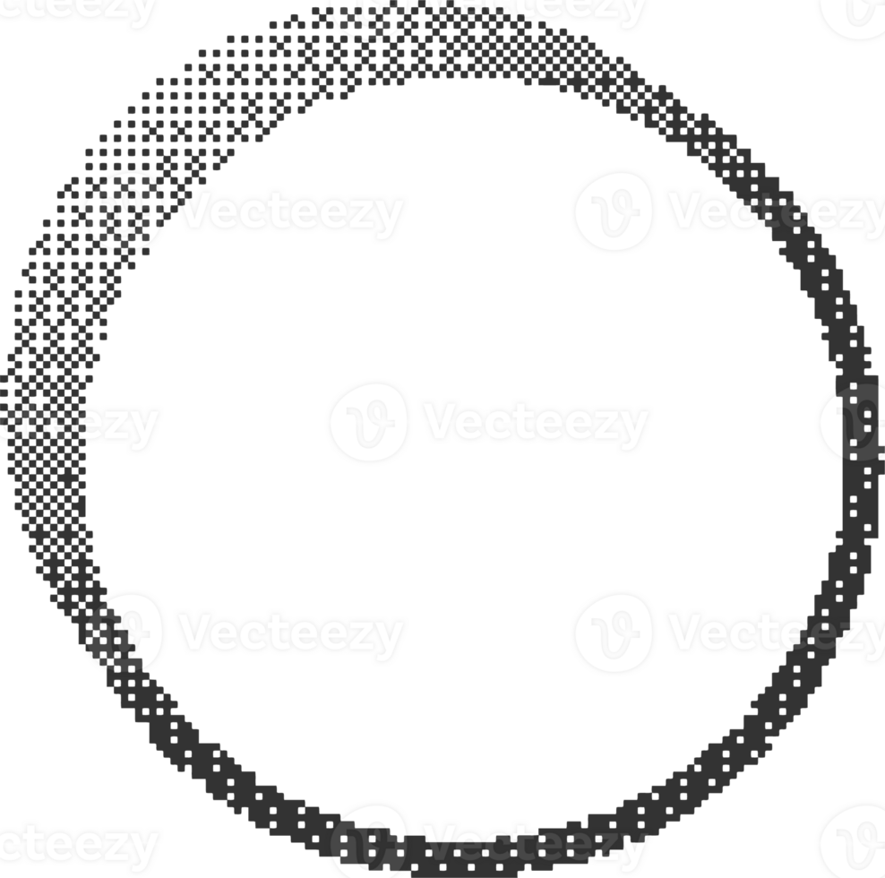 Pixel pattern frame. Bitmap arch window. Noisy arcade game gradient arc. Dotted dither graphic element. Geometric halftone abstract border. png