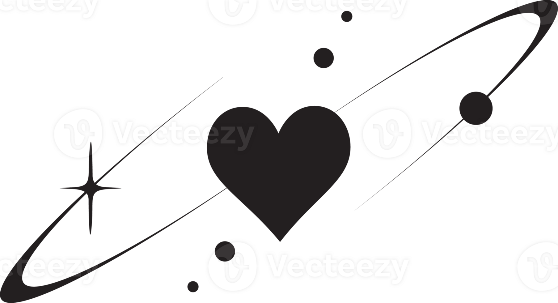 Y2K heart icon. Star shapes. Symbols of love. Outline cosmic design element. Cute retro romantic element of magic sparkles. Abstract celestial 90s decoration png