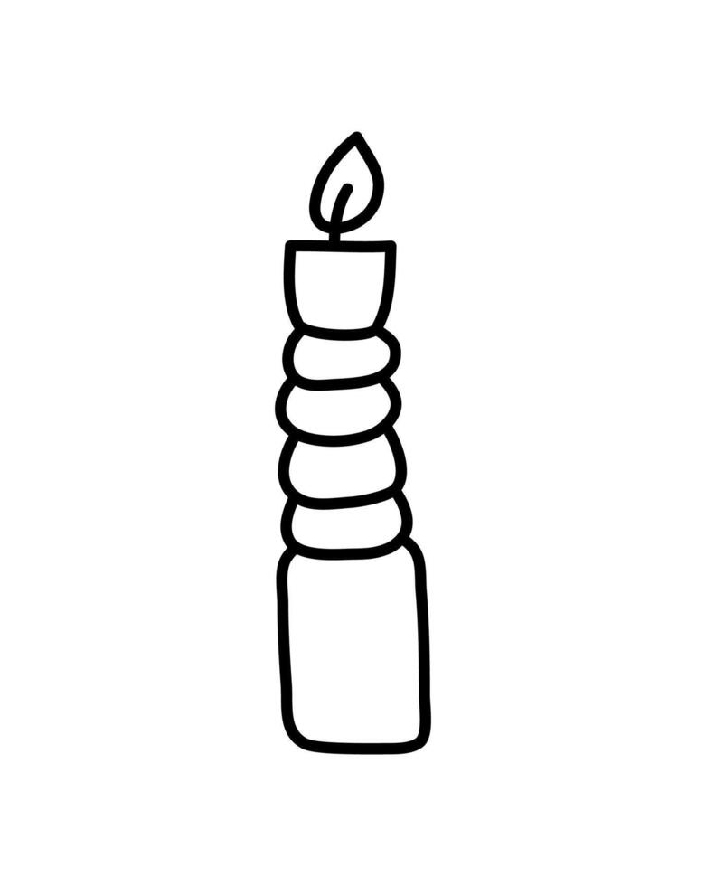Wax line decoration aesthetics candle vector