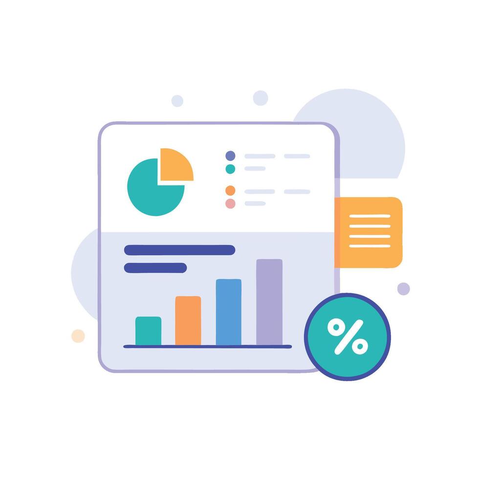 User Interface for Data Analysis and Insights on White vector