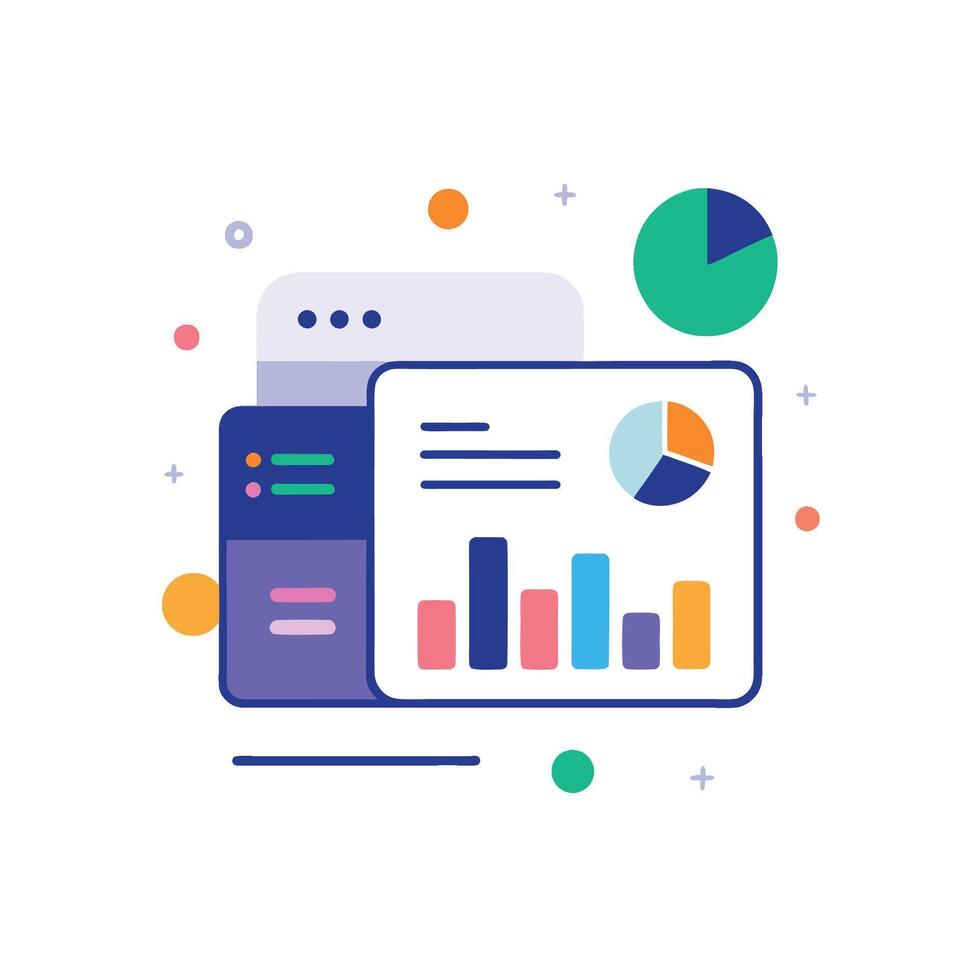 White Background Display for Data Insights and Comparison vector