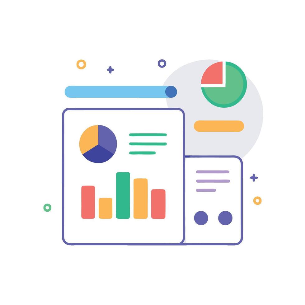 Clean White UI for Data Insights and Comparison vector