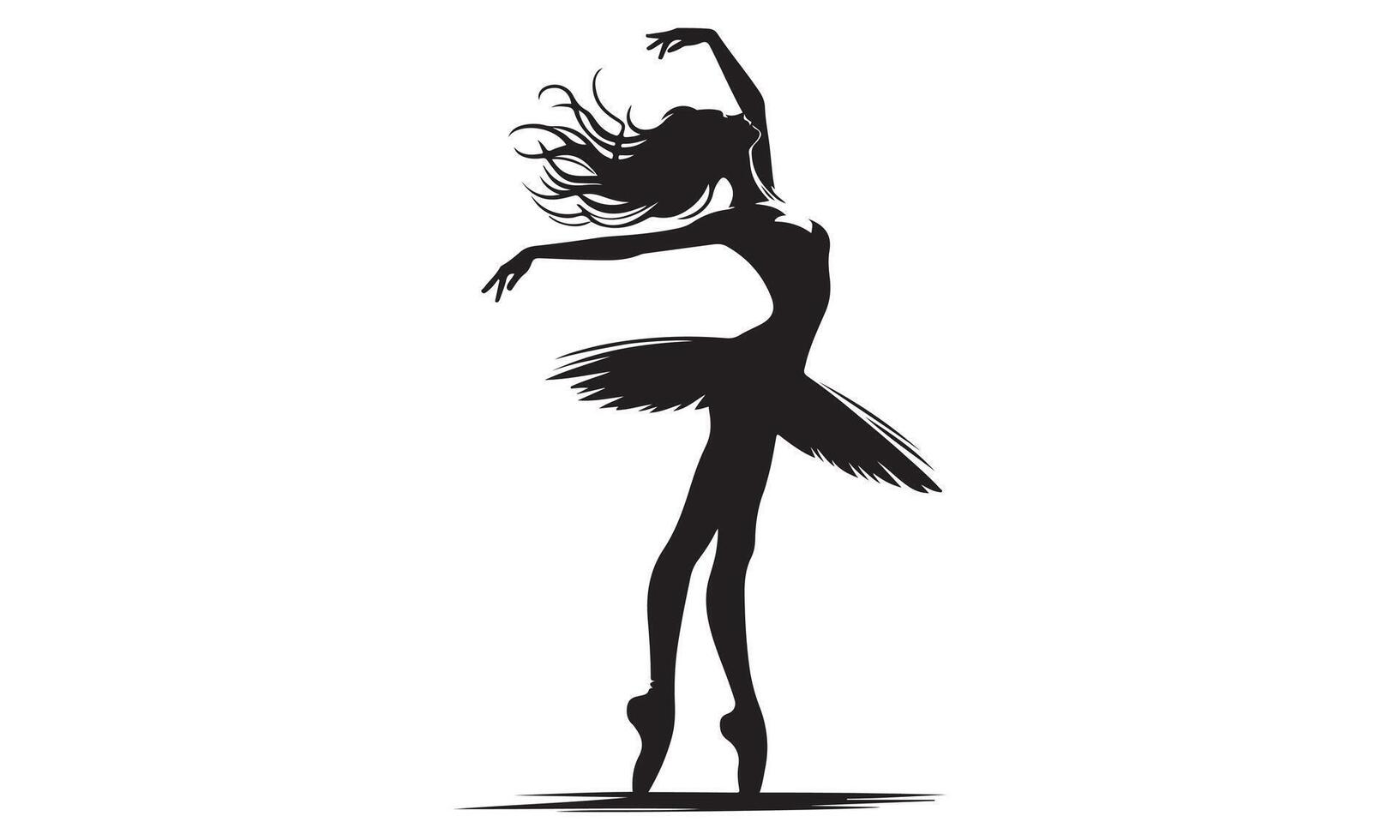Ballerina silhouette illustration vector