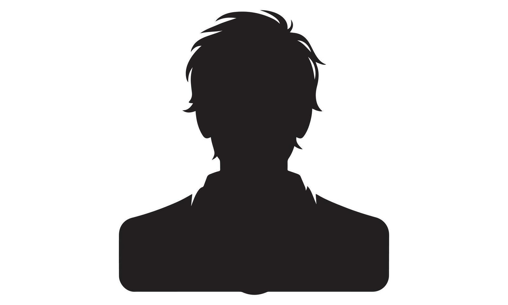 A silhouette of a man's head with a black background vector