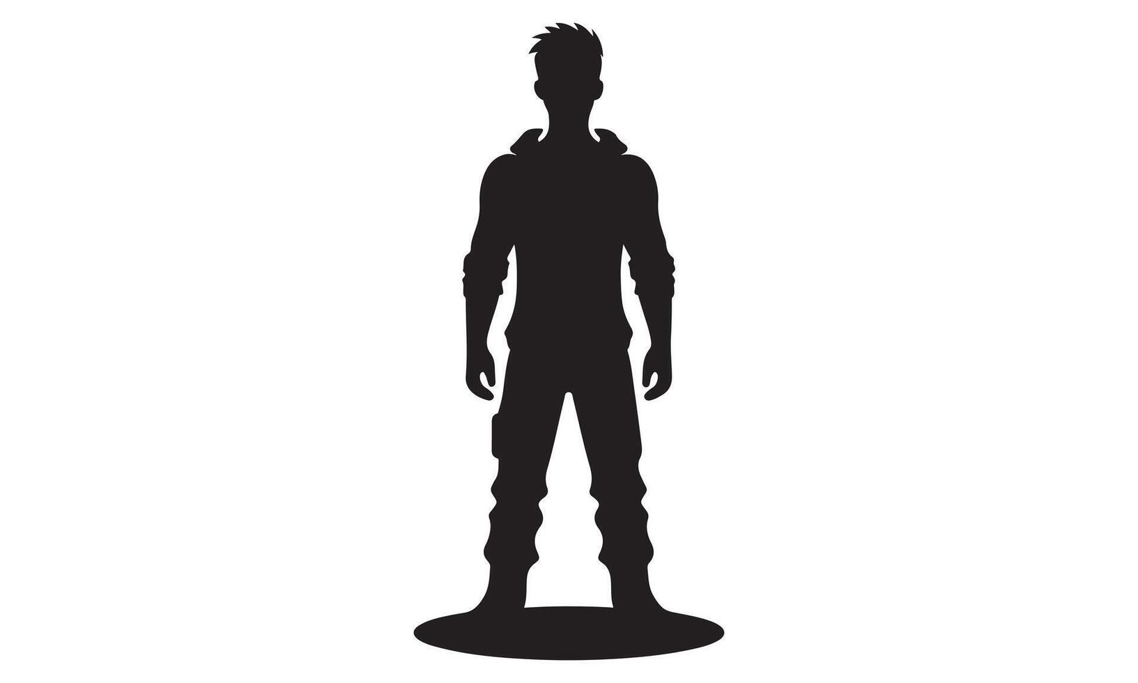 A silhouette of a man standing on a platform vector