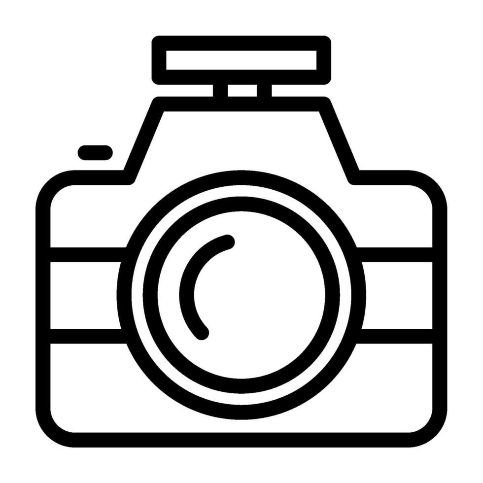 Camera line icons. Photography camera line icons. multimedia, photograph, movie, flash, lens, picture, film vector