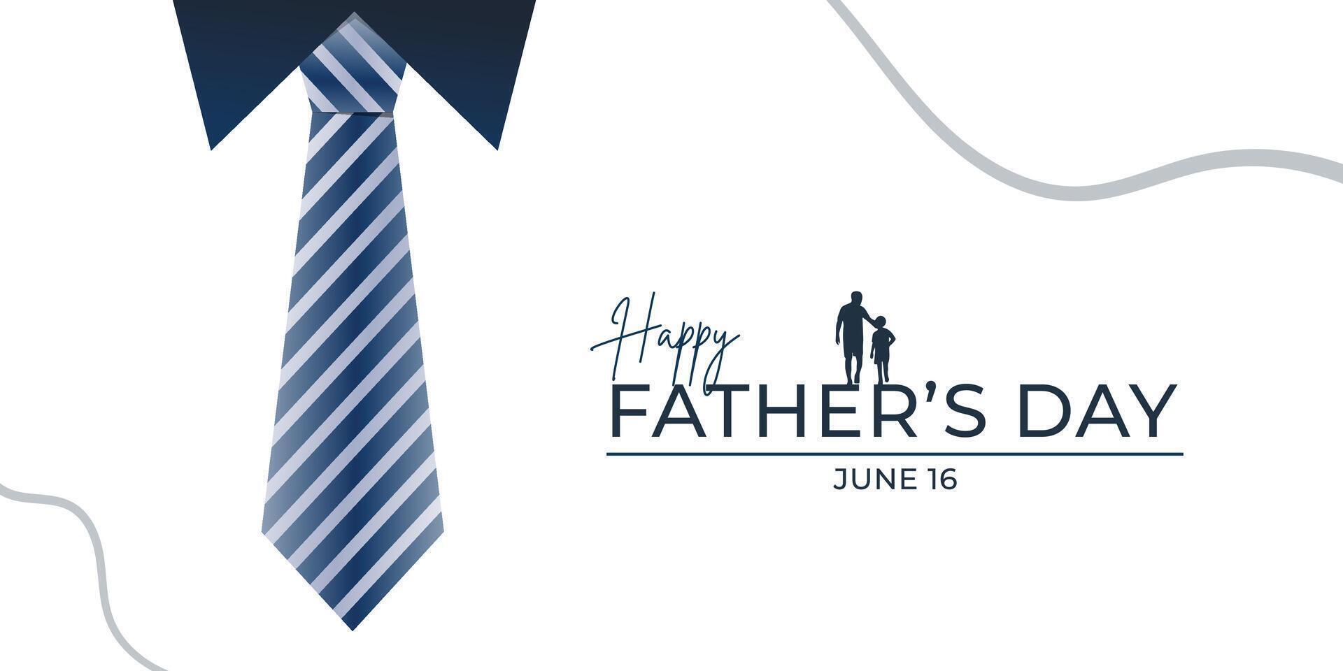 Happy father's day with tie and tie vector