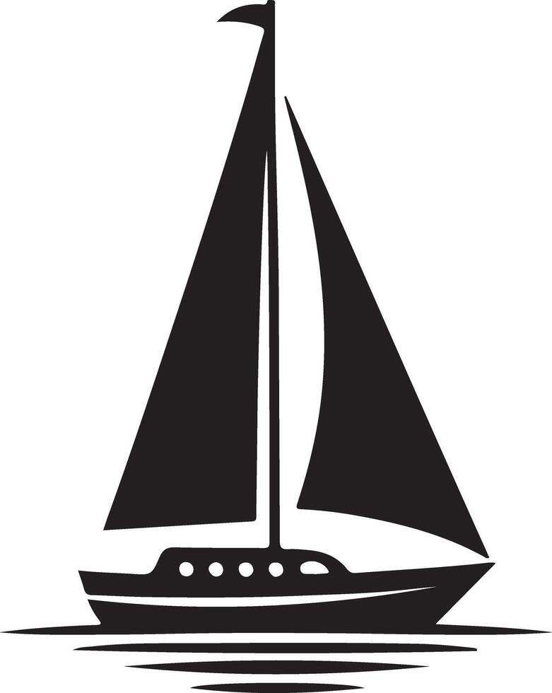 Sailboat Silhouette Stock Illustrations vector