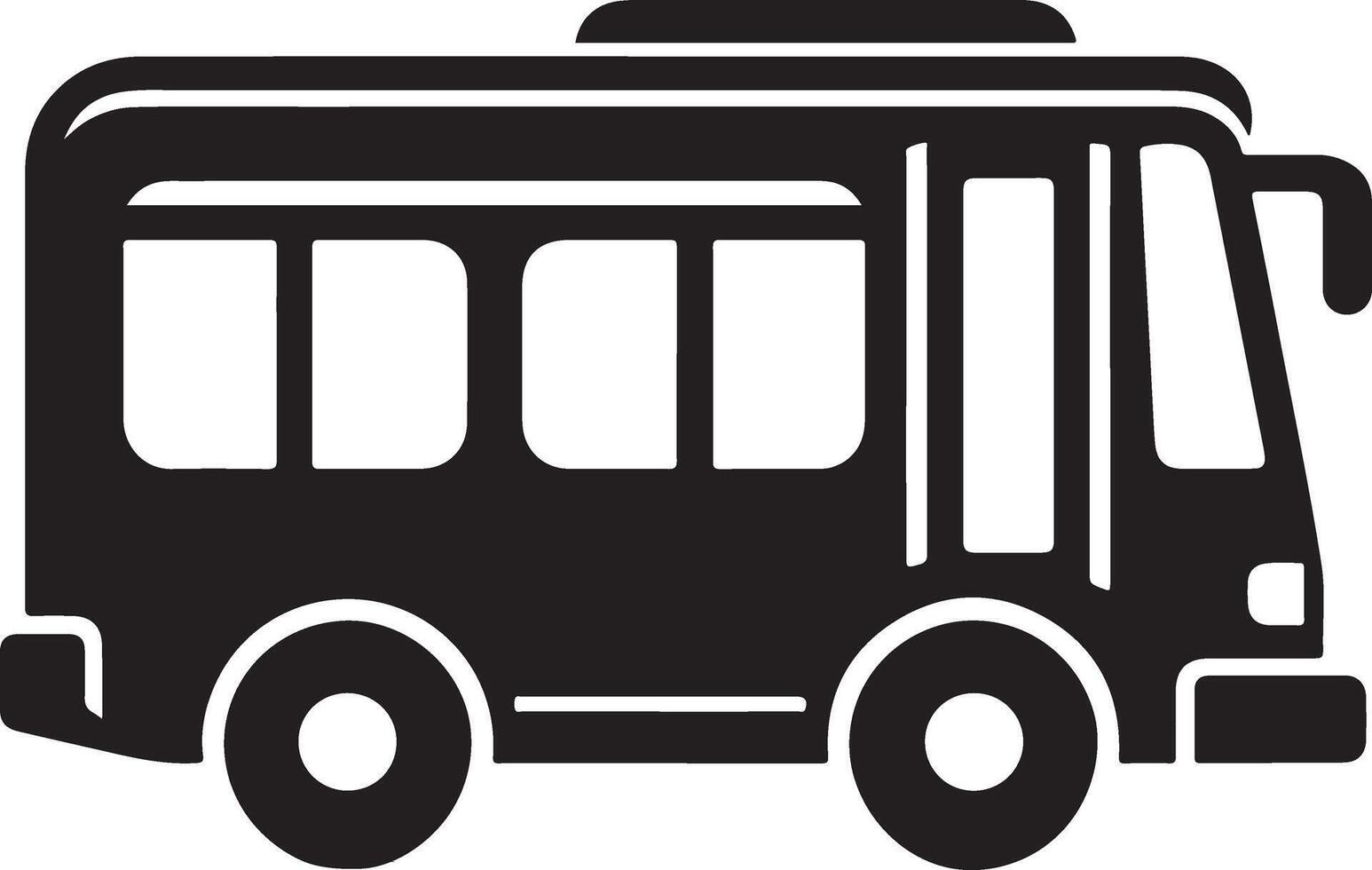 Bus Icon Silhouette Logo Design Symbol vector