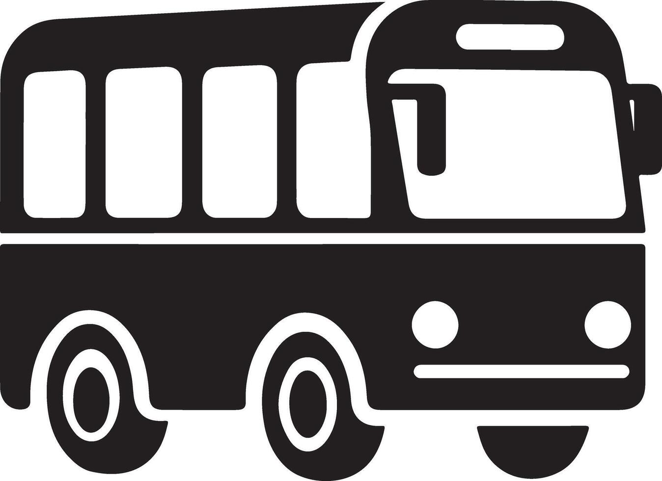 Logo of bus icon school bus isolated transport bus concept silhouette design vector