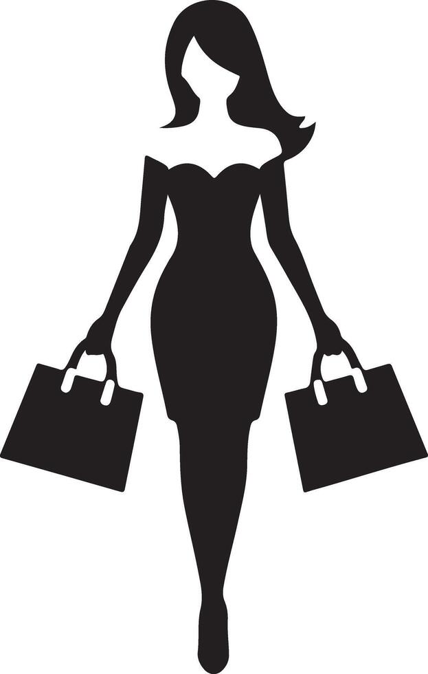 Shopping silhouette Images vector
