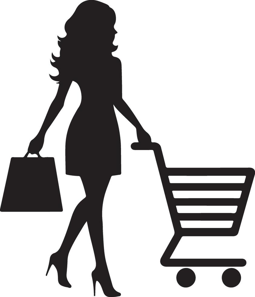 Fashion Woman Shopping Illustration Stock vector