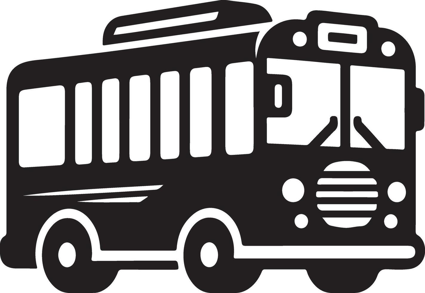 Logo of bus icon silhouette isolated design vector