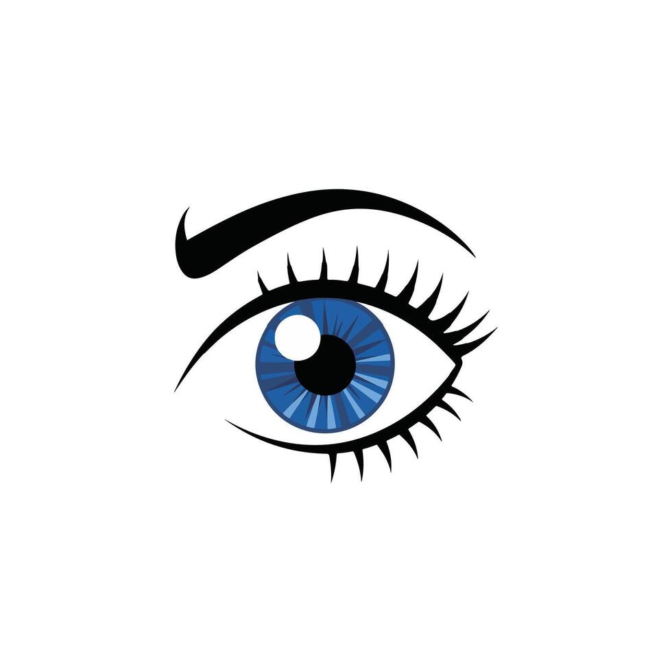 Blue eye logo design vector