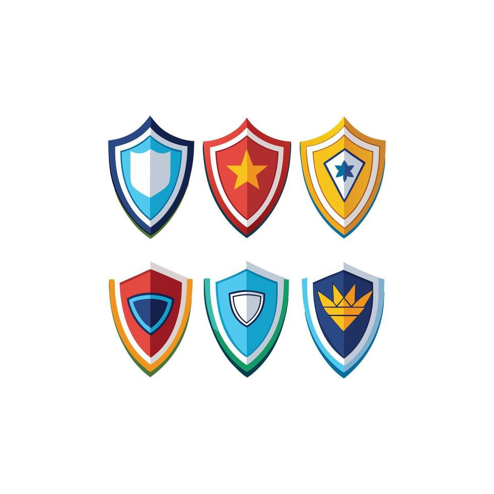 Shields and badges set, illustration vector