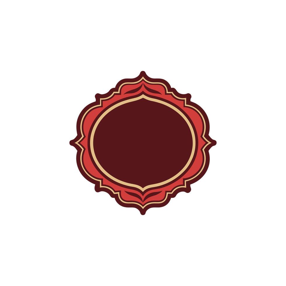 A red and gold logo for a restaurant vector