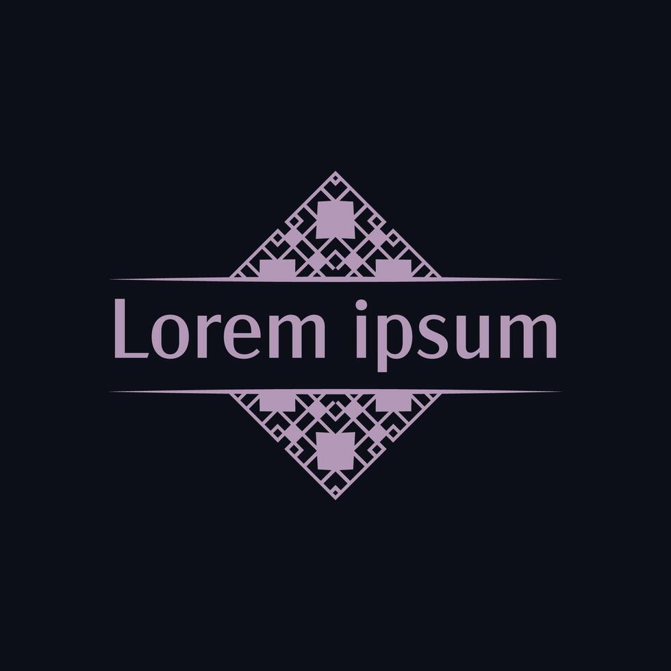 elegant ornamental frame label logo vector