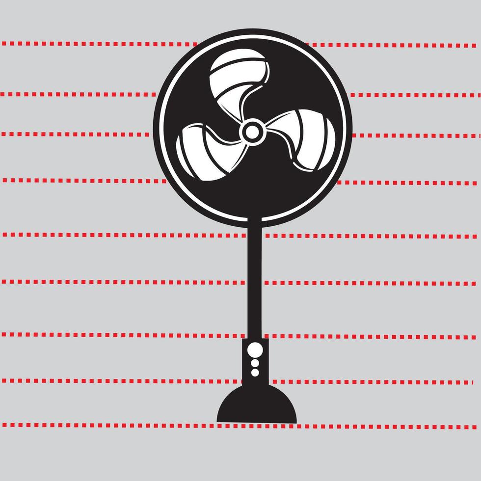 small table fan cooling flat icon, stage fan flat style isolated vector