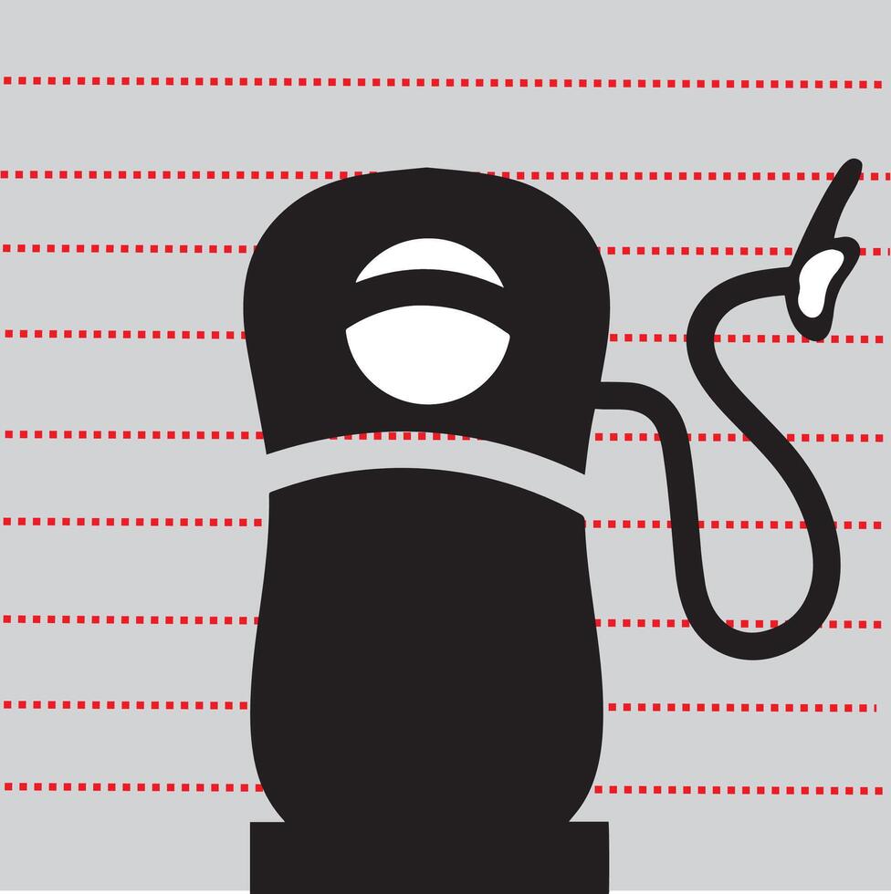 simple gas station icon vector