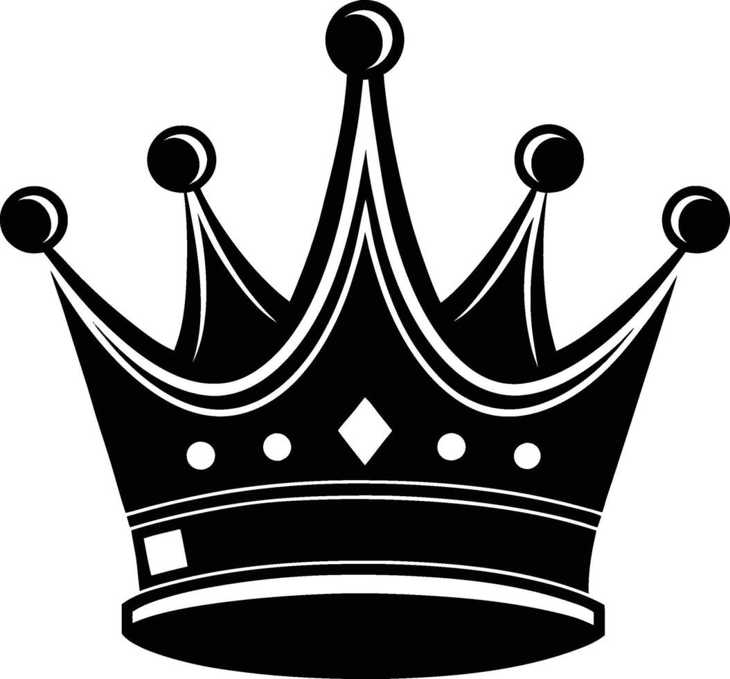 A black and white crown on a white background vector