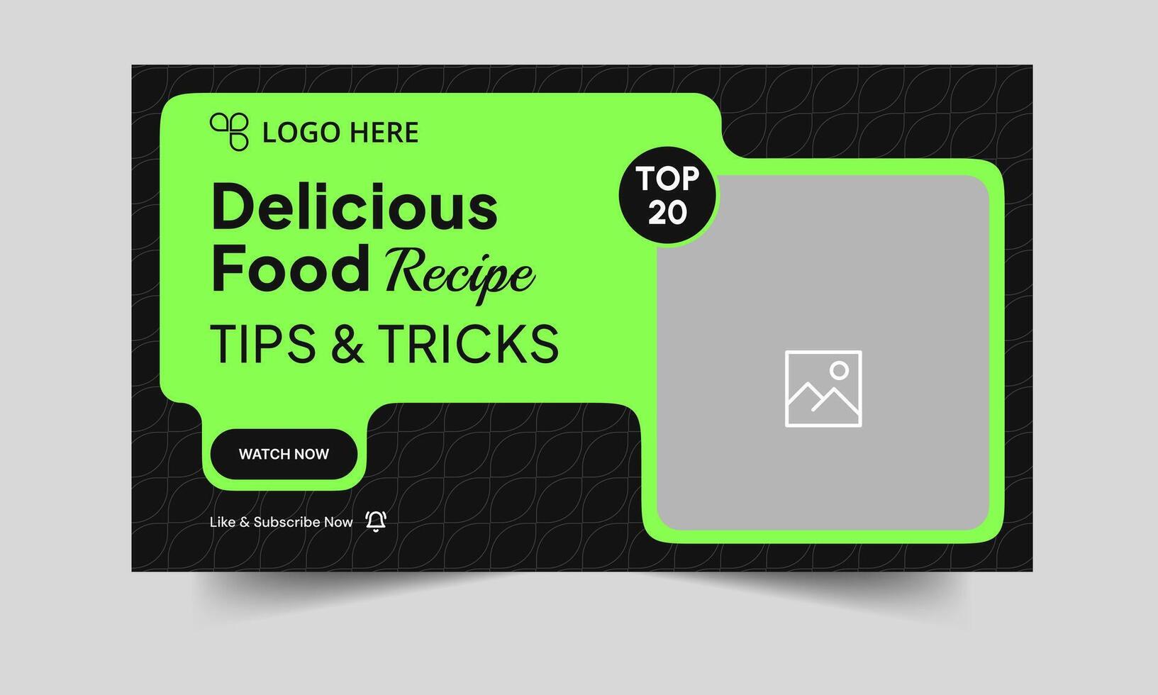 Daily delicious food recipe tips and tricks cover banner design, food recipe techniques thumbnail banner template design, fully editable eps 10 file format vector