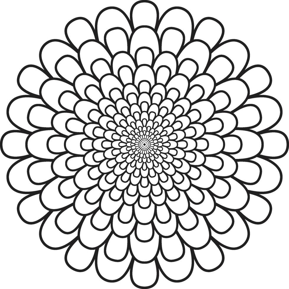 Intricate Mandala Flower Pattern for Coloring and Meditation vector
