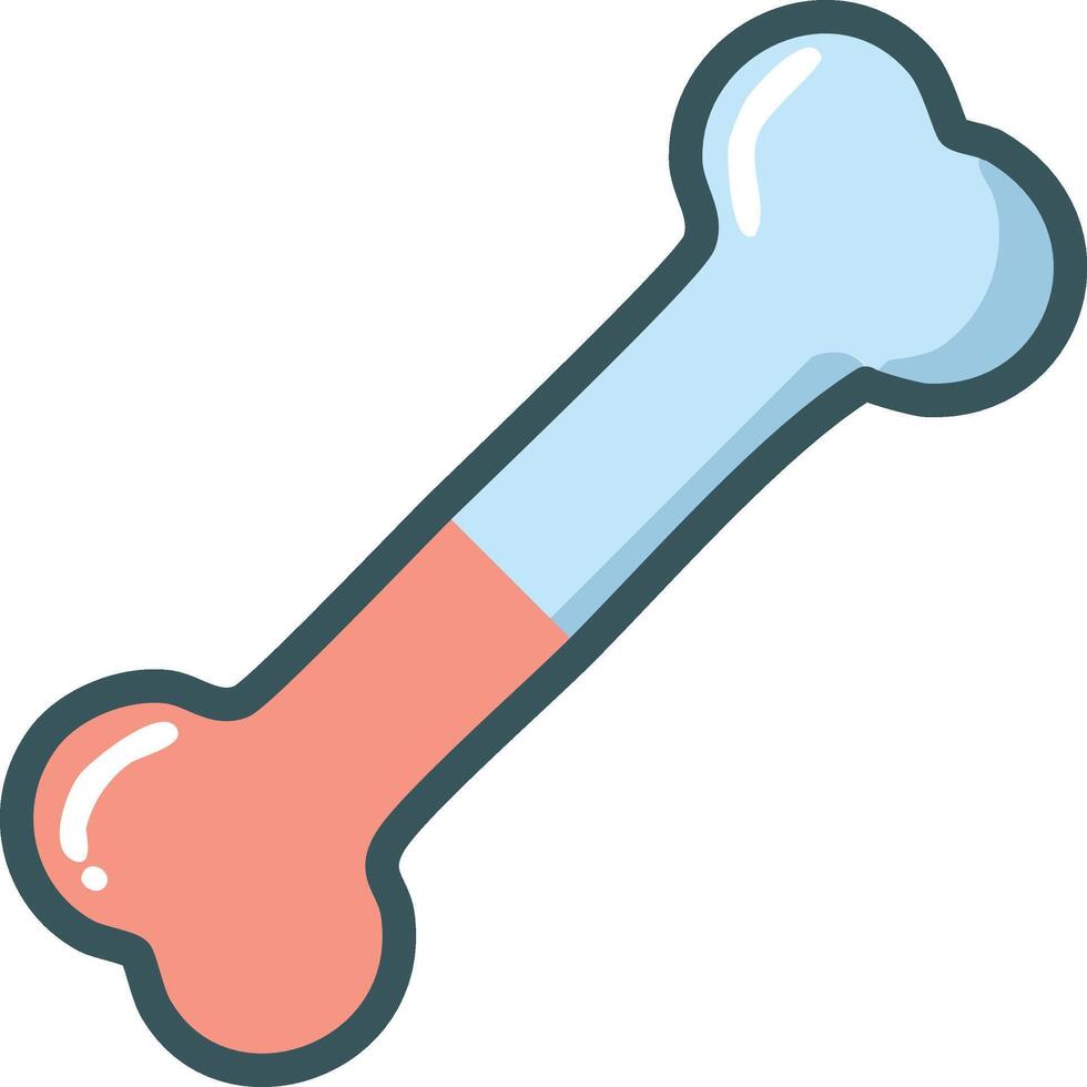 red and blue bone part flat illustration vector