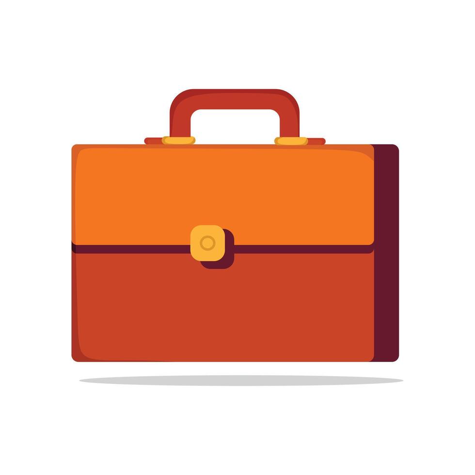 luxury brown leather briefcase and bag with white background business brown bag illustration vector
