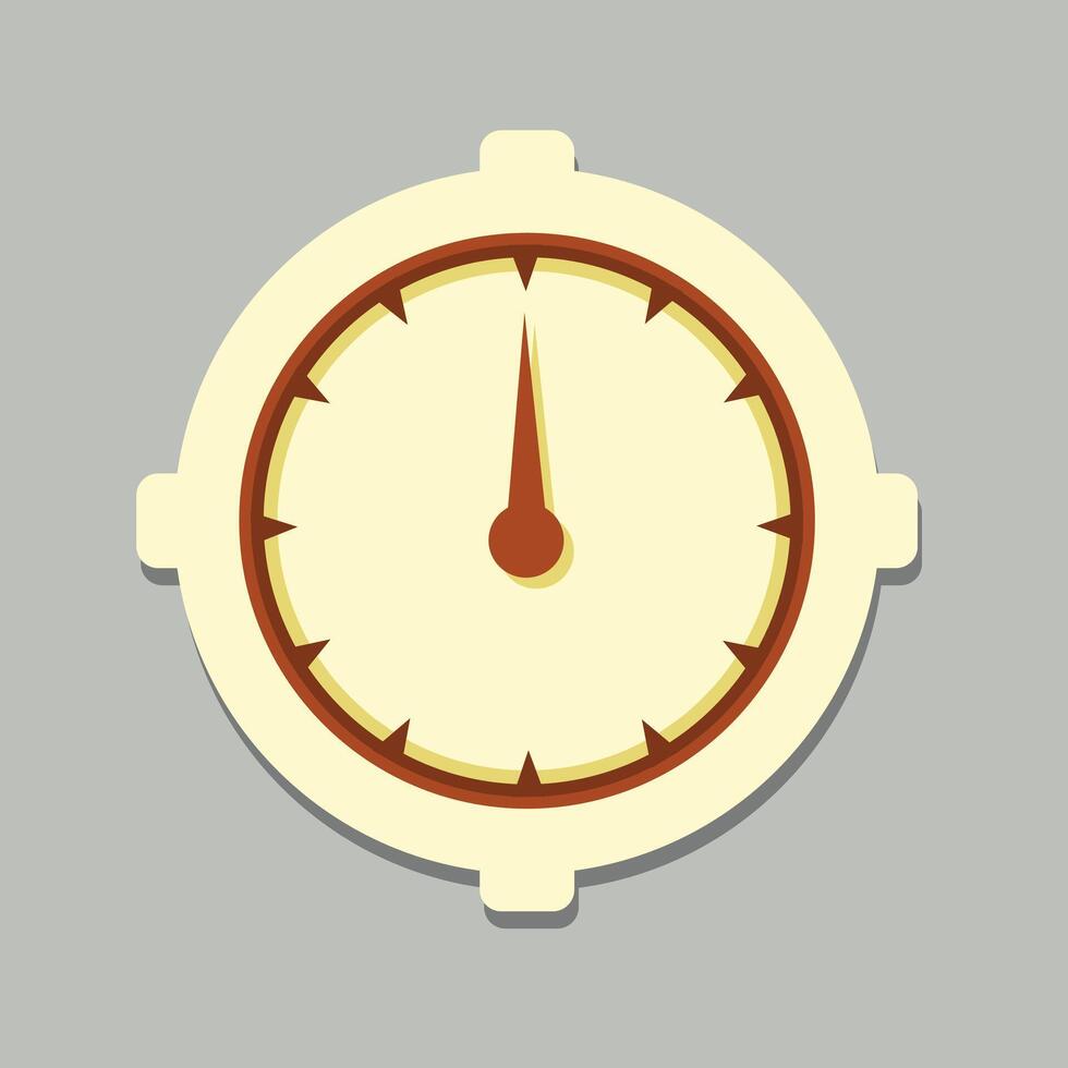 Stopwatch icon or design with gray background vector