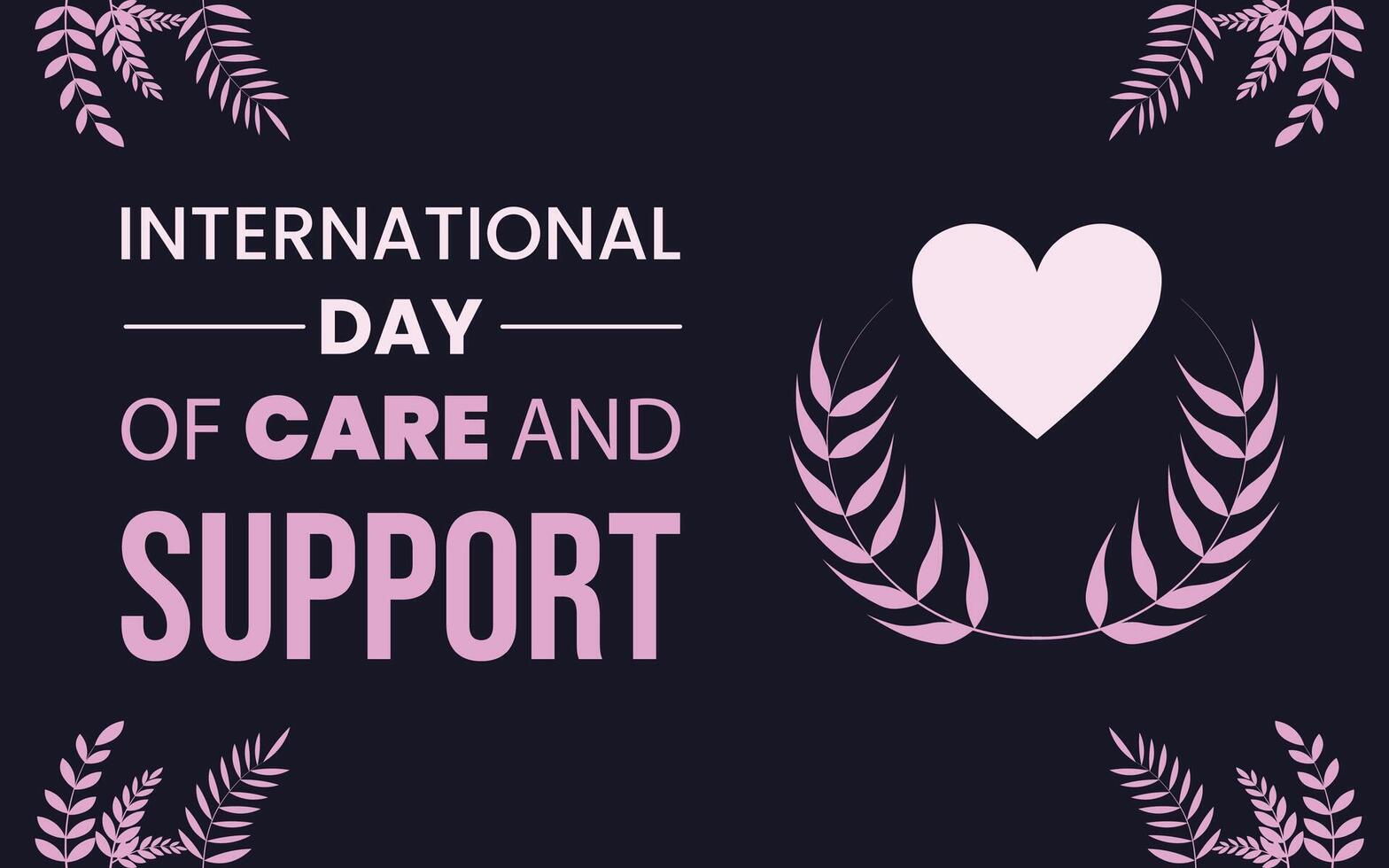 International Day of Care and Support. 29 October. Holiday Concept. vector