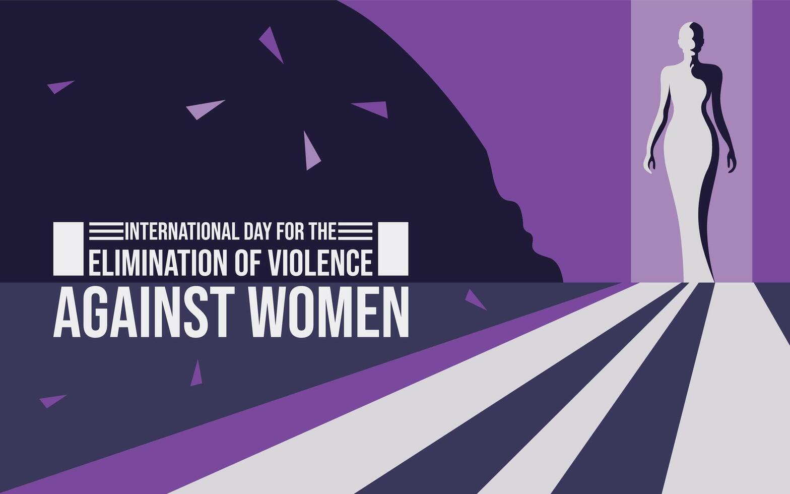 international day for the elimination of violence against women, stop Violence Against Women Banner Background Brocken chain vector