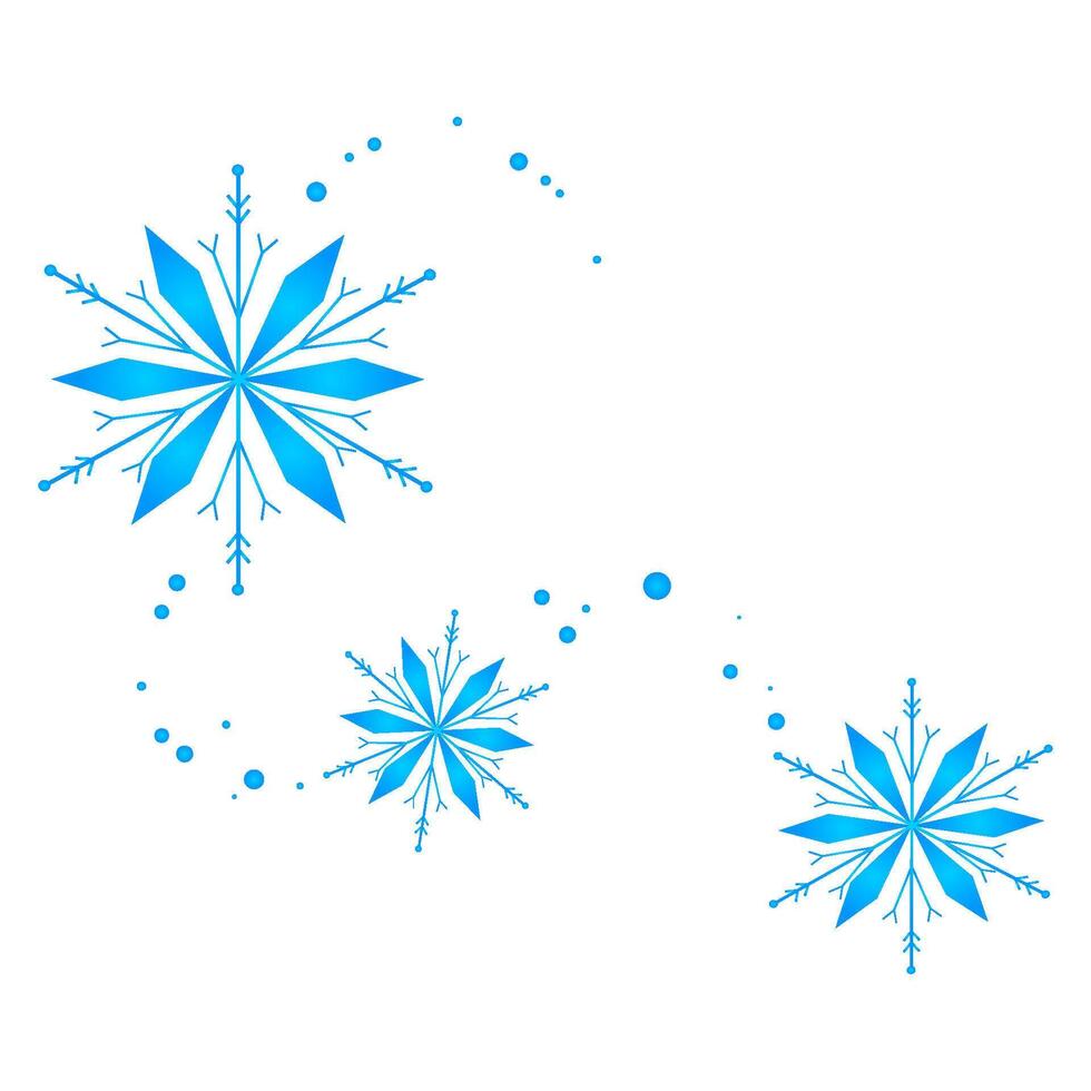 blue snowflakes on a white background. Christmas. illustration vector