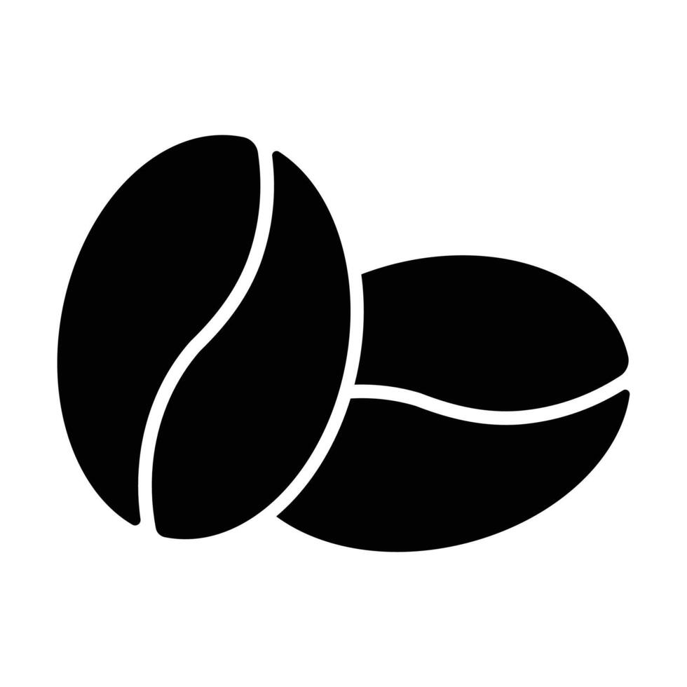 two coffee beans icon vector