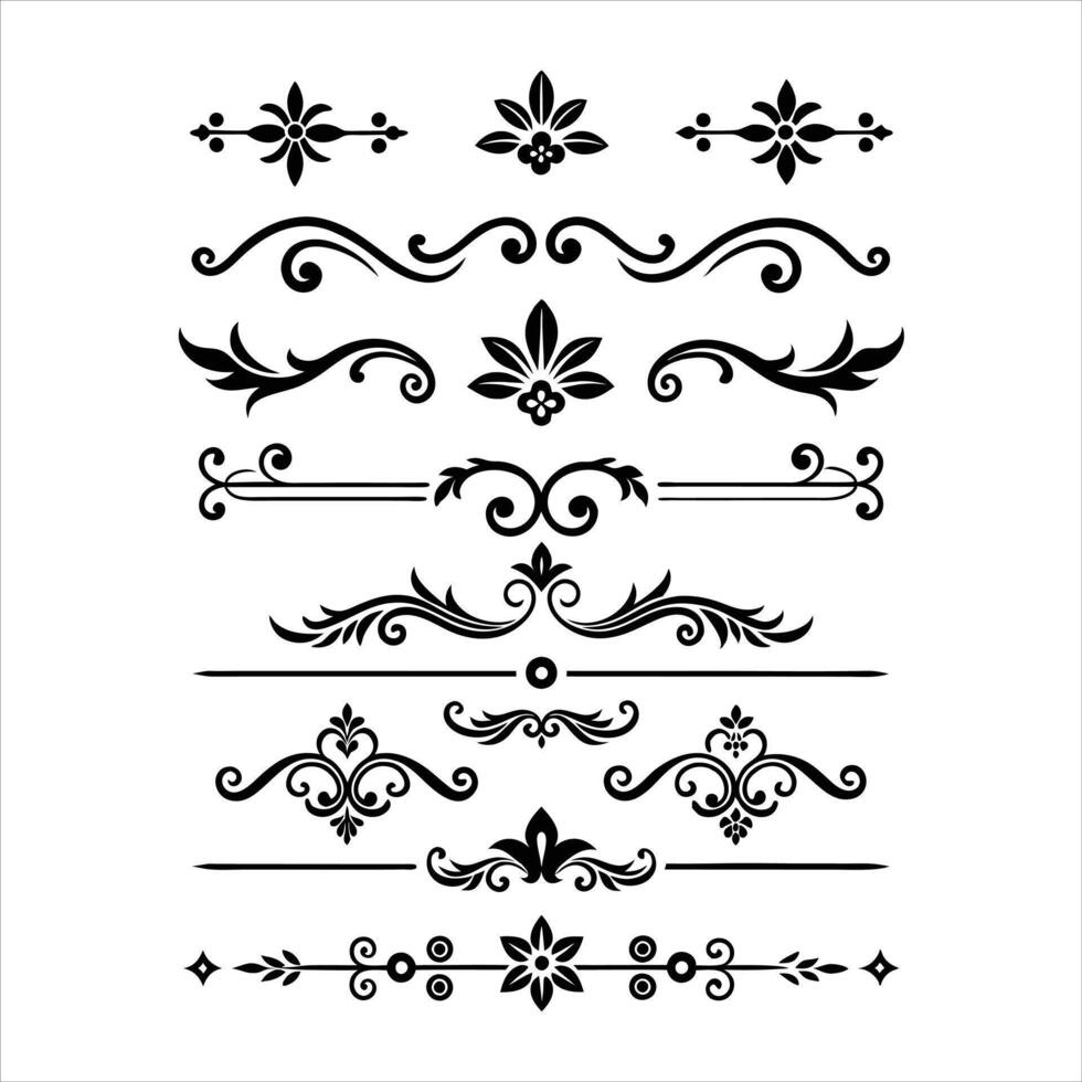 Decorative elements borders. vector