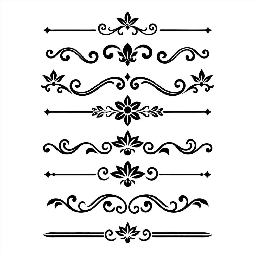 Decorative scroll design elements vector
